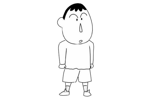蠟筆小新阿呆簡(jiǎn)筆畫(huà)教程