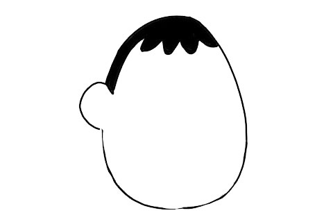 蠟筆小新阿呆簡(jiǎn)筆畫(huà)教程