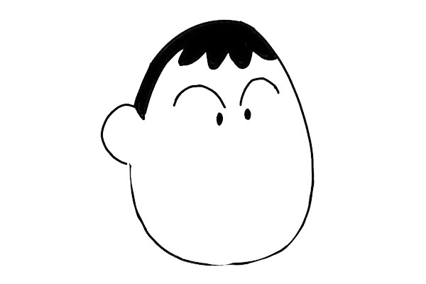 蠟筆小新阿呆簡(jiǎn)筆畫(huà)教程