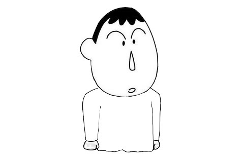 蠟筆小新阿呆簡(jiǎn)筆畫(huà)教程