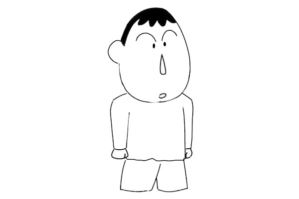 蠟筆小新阿呆簡(jiǎn)筆畫(huà)教程