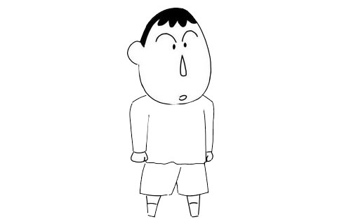 蠟筆小新阿呆簡(jiǎn)筆畫(huà)教程
