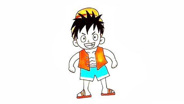 海賊王路飛簡筆畫教程