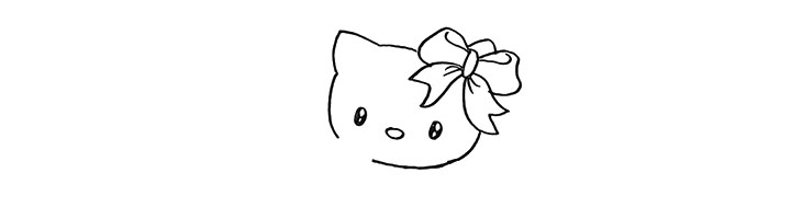 hello kitty簡筆畫步驟教程
