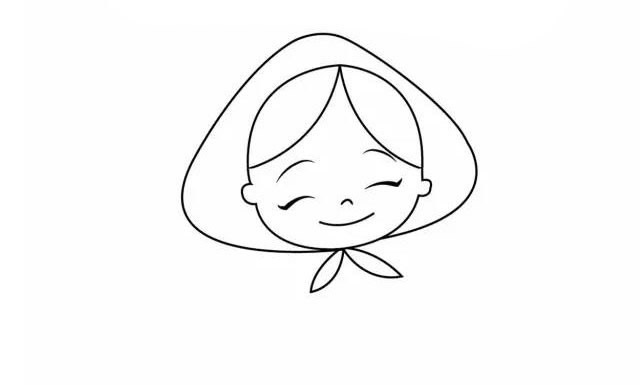 可愛的小紅帽簡筆畫教程