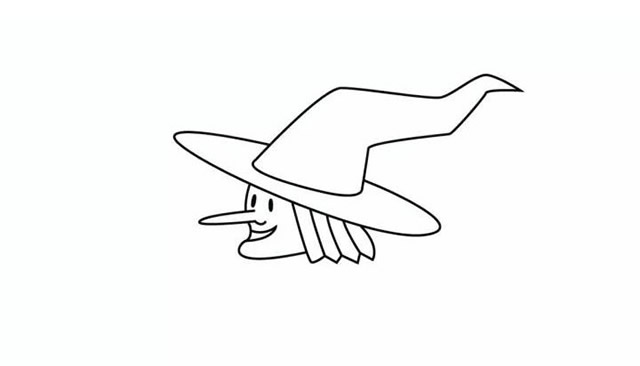 萬圣節(jié)女巫簡(jiǎn)筆畫教程