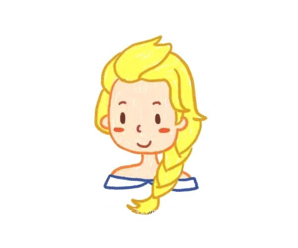 冰雪奇緣艾莎公主簡筆畫教程