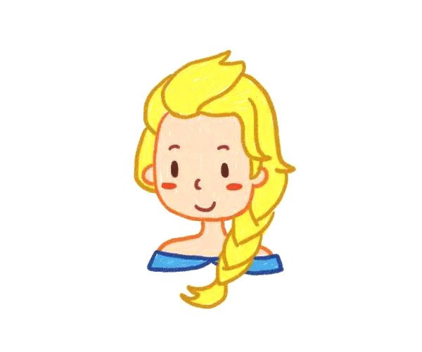 冰雪奇緣艾莎公主簡筆畫教程