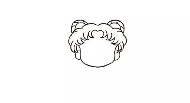 美少女戰士月野兔簡筆畫步驟教程