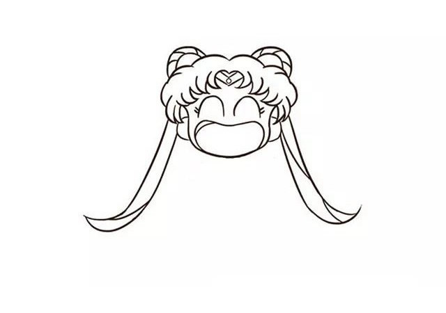 美少女戰士月野兔簡筆畫步驟教程