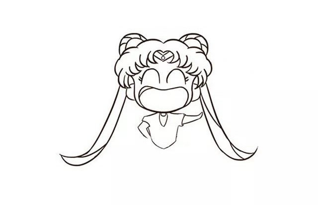 美少女戰士月野兔簡筆畫步驟教程