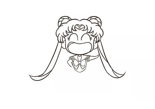 美少女戰士月野兔簡筆畫步驟教程