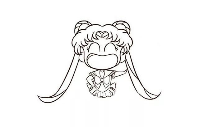 美少女戰士月野兔簡筆畫步驟教程