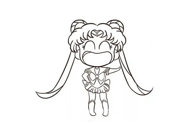 美少女戰士月野兔簡筆畫步驟教程