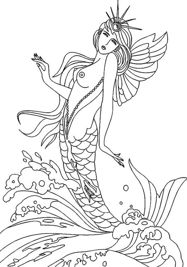 10款漂亮的美人魚簡筆畫大全