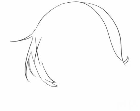 天真的動漫小女孩簡筆畫