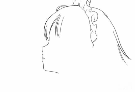 漂亮的動漫少女簡筆畫