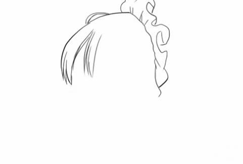漂亮的動漫少女簡筆畫
