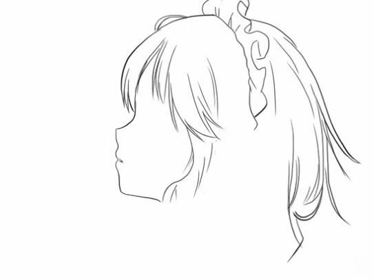 漂亮的動漫少女簡筆畫