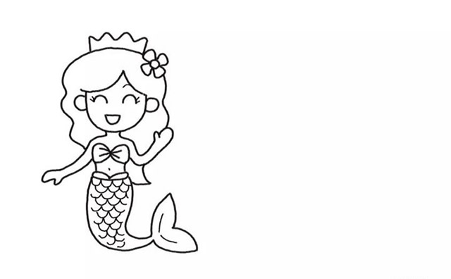 美人魚公主和國(guó)王簡(jiǎn)筆畫教程