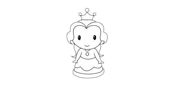 貝兒公主簡筆畫的畫法 貝兒公主簡筆畫的畫法
