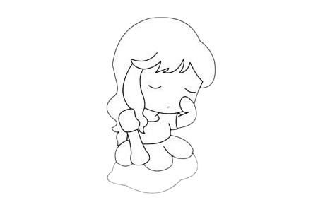 拇指姑娘兒童簡筆畫
