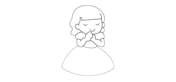 簡單的白雪公主兒童畫