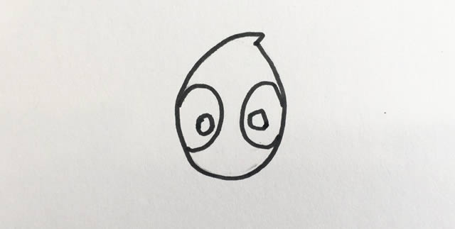q版死侍簡筆畫畫法步驟