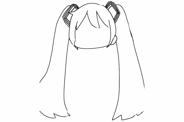 初音未來卡通簡筆畫