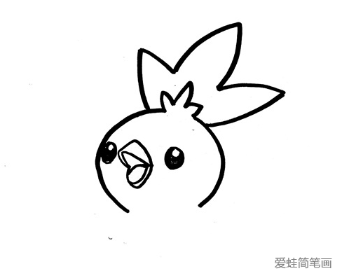 神奇寶貝火稚雞簡筆畫