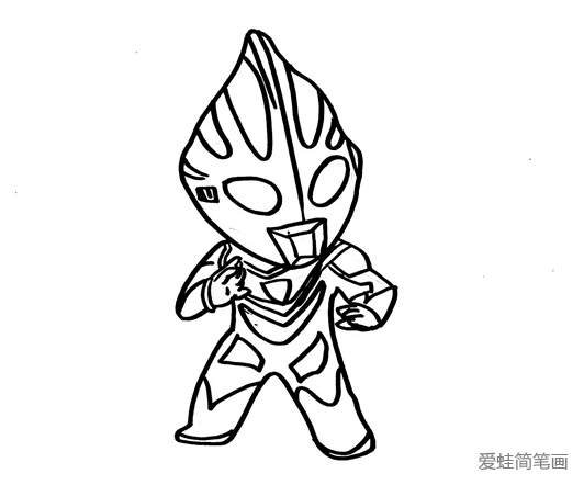 簡(jiǎn)單帥氣的奧特曼簡(jiǎn)筆畫(huà)