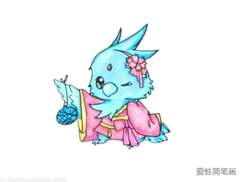 冰鳳凰簡筆畫步驟