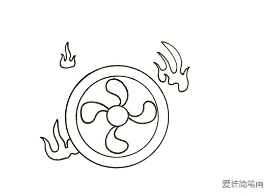 哪吒的風(fēng)火輪簡筆畫