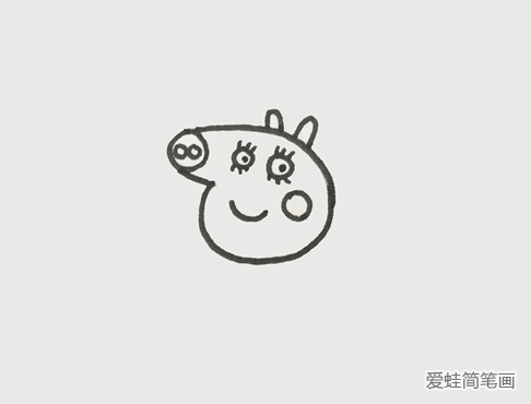 小豬佩奇豬媽媽簡筆畫 小豬佩奇豬媽媽簡筆畫