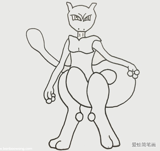 寶可夢超夢簡筆畫步驟