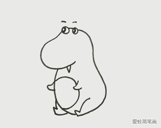 可愛的小怪獸簡筆畫