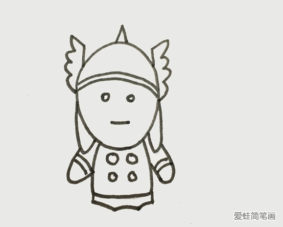 雷神簡筆畫步驟