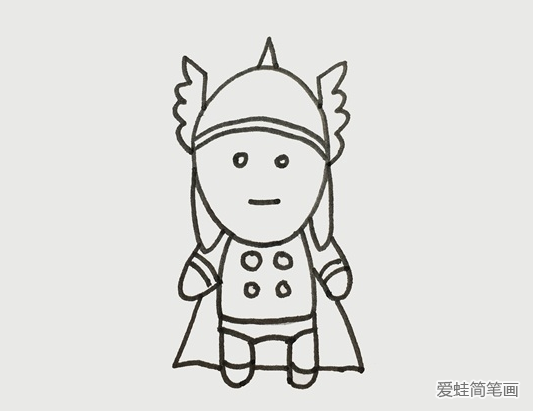 雷神簡筆畫步驟