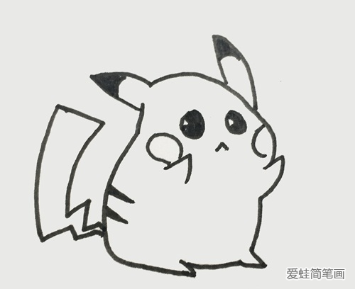 可愛的皮卡丘簡筆畫