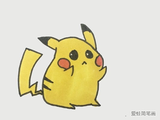 可愛的皮卡丘簡筆畫