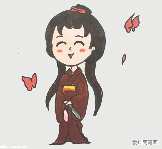 紅蝶怎么畫簡單又漂亮