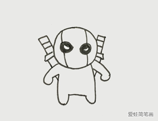 死侍全身簡筆畫怎么畫