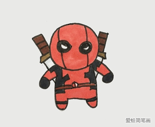 死侍全身簡筆畫怎么畫