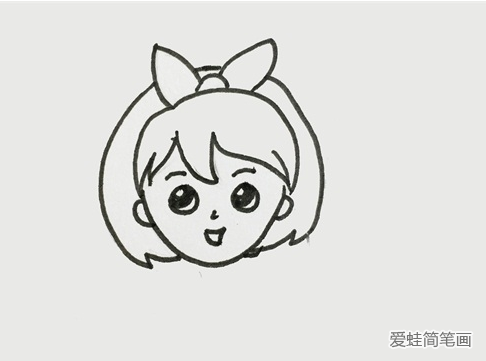 漂亮的漫畫少女簡筆畫