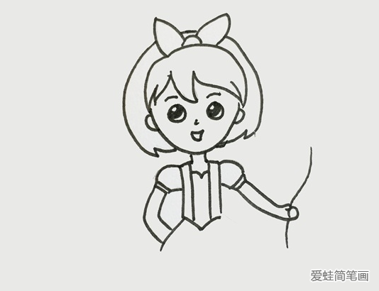 漂亮的漫畫少女簡筆畫
