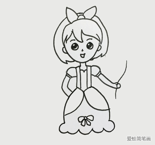 漂亮的漫畫少女簡筆畫