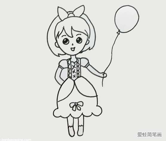 漂亮的漫畫少女簡筆畫