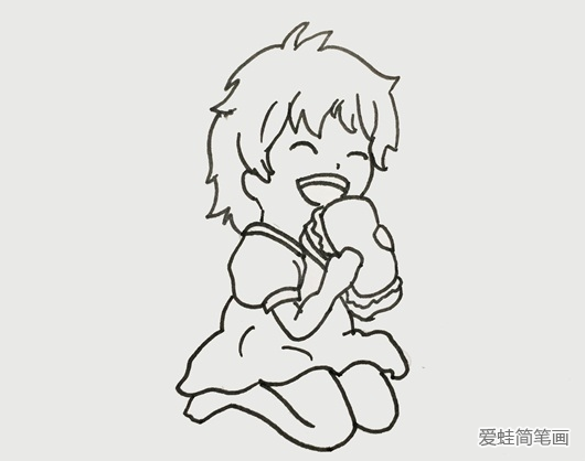 宗介和波妞簡筆畫步驟