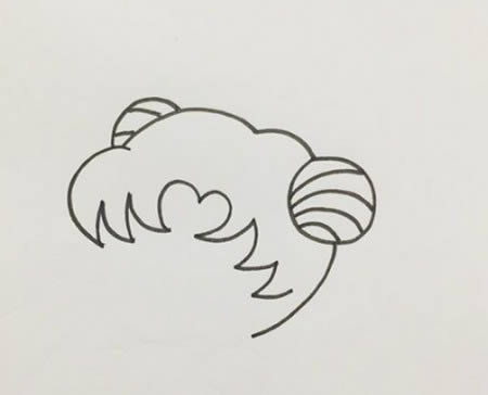 美少女戰(zhàn)士簡(jiǎn)筆畫(huà)帶涂色