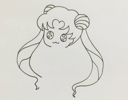 美少女戰(zhàn)士簡(jiǎn)筆畫(huà)帶涂色